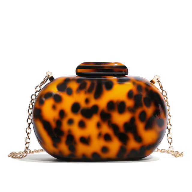 Acrylic Party Handbag Leopard