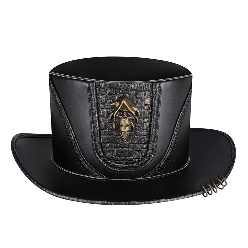 Gothic Leather Hat Brent