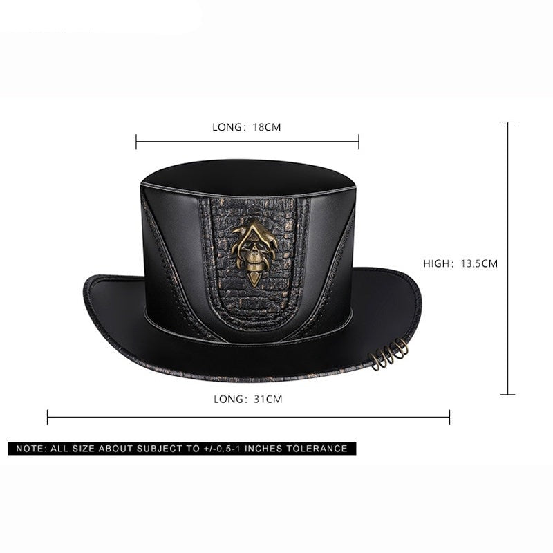 Gothic Leather Hat Brent