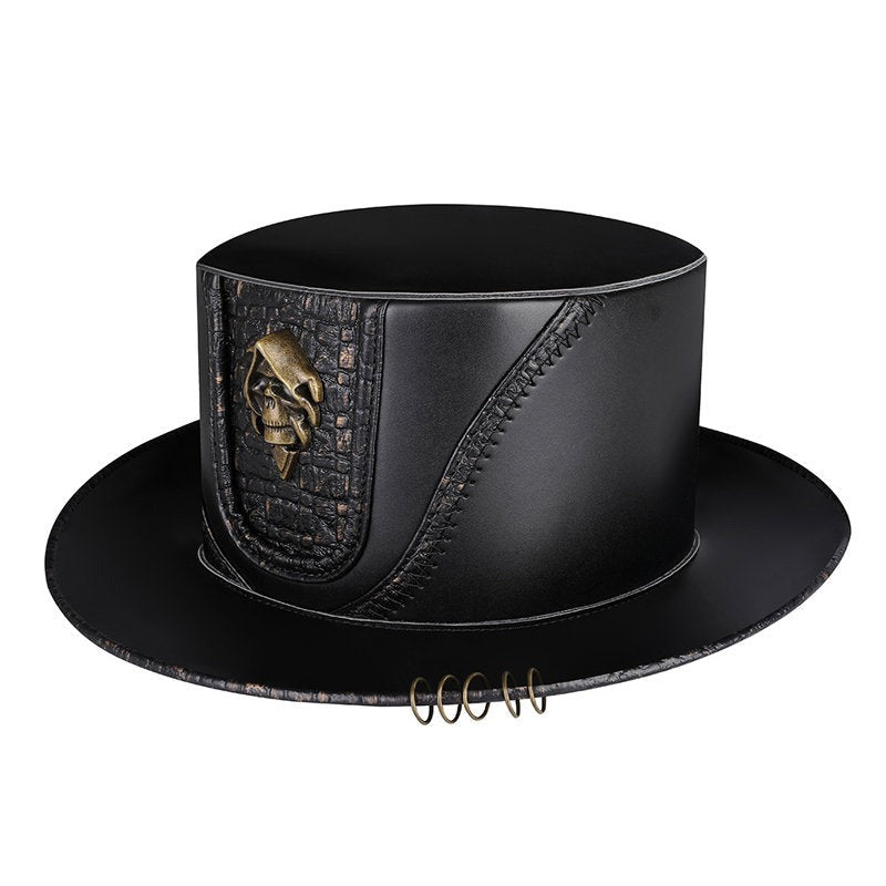 Gothic Leather Hat Brent