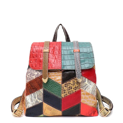 Colorful Leather Backpack Joy