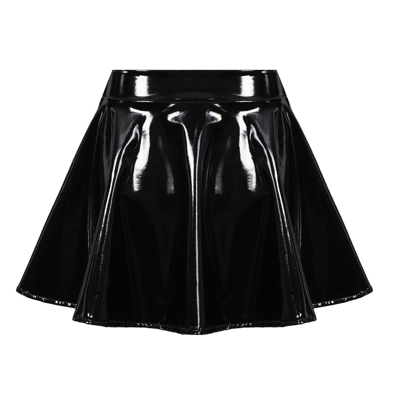 Patent Leather Skirt Sk12 ( 3 Colors)