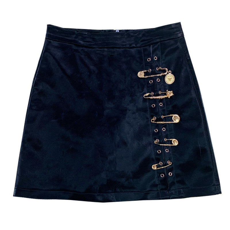 Gothic Leather Skirt Sk04