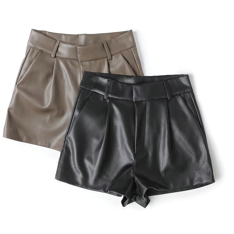 Leather Short Pants Sk08