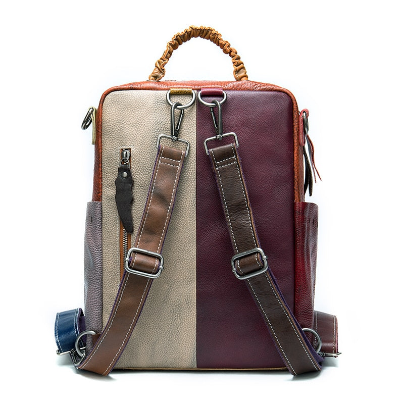 Mosaic Natural Leather Backpack Einar