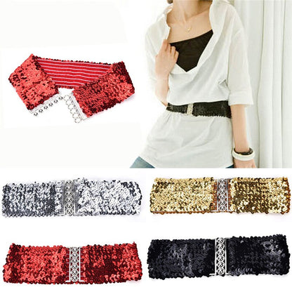 Sparkly Sequin Lace Belt Julat