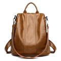 Anti Theft Leather Backpack Milos