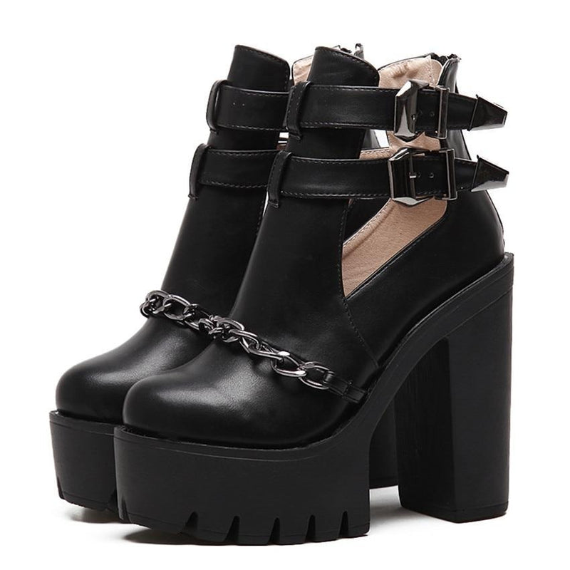 Gothic Platform Ankle Boots WS F02