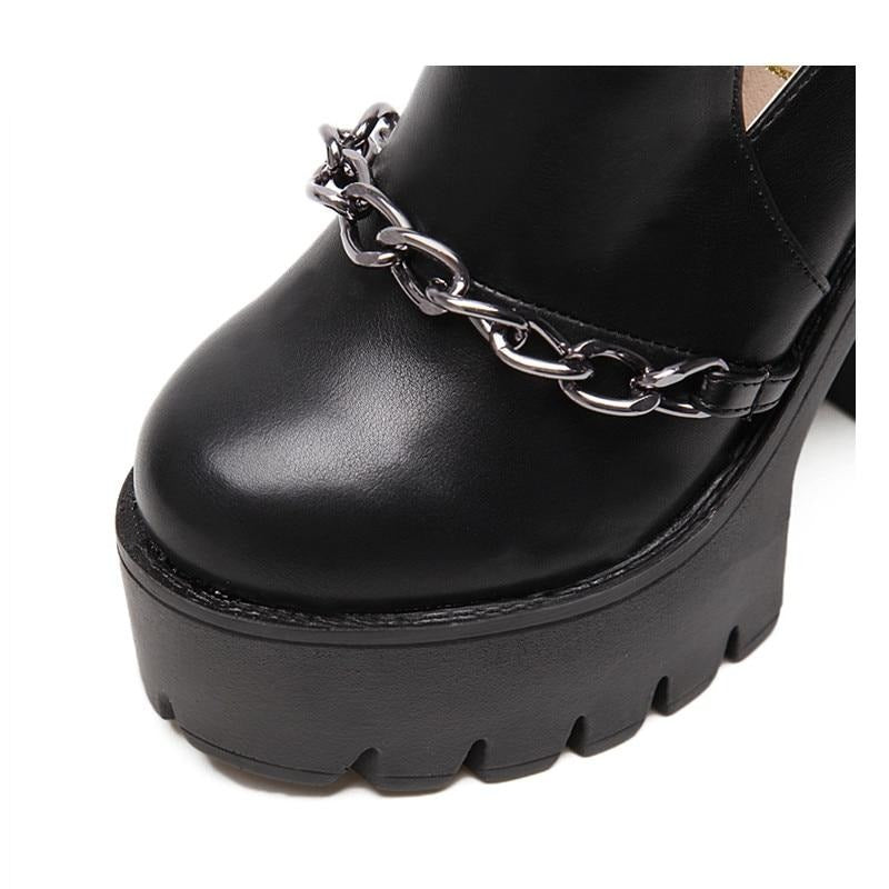 Gothic Platform Ankle Boots WS F02