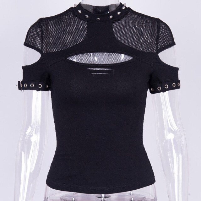 Lace T-shirt with Studs WS GF24