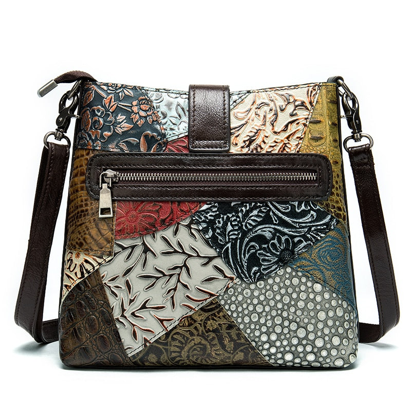 Natural Leather Bag Mosaic Collection