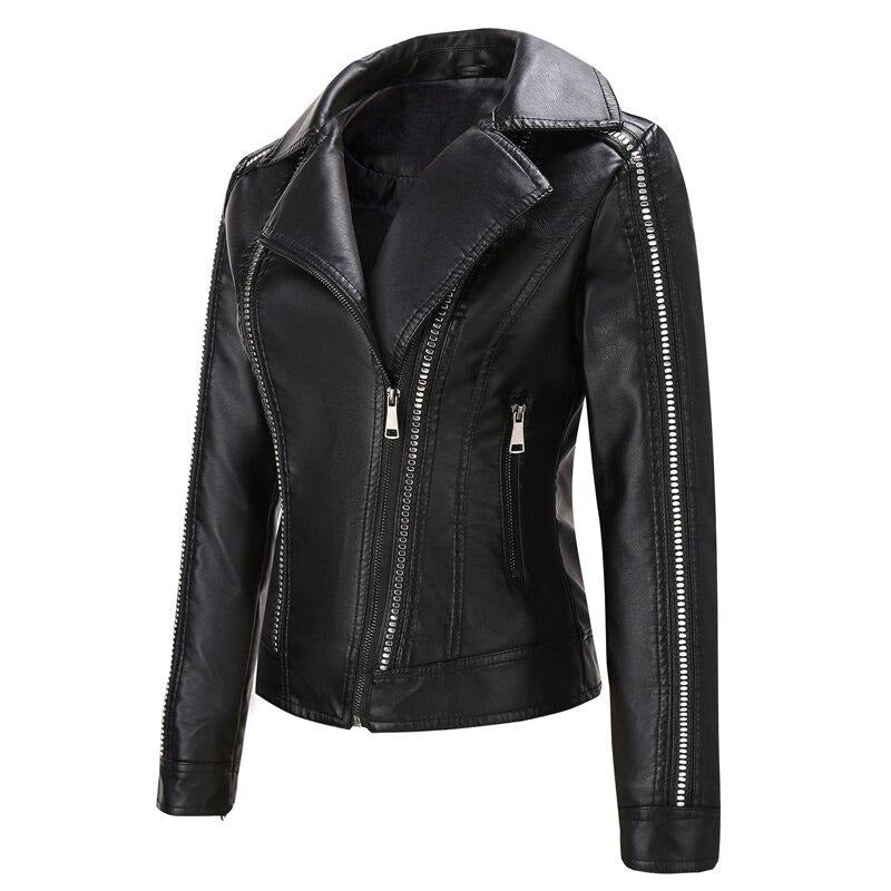 Leather Jacket Punk WS J26
