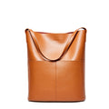 Wide Natural Leather Bag Italy