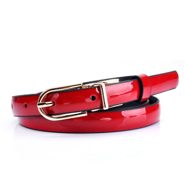 Thin Patent Leather Belt Lisy