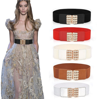 Elastic Lace Belt with Rhinestones Rokka