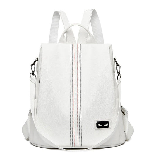 Rear-opening leather backpack Rodas