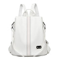 Rear-opening leather backpack Rodas