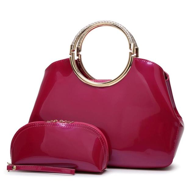 Patent Leather Handbag + Gift Bag Azmar