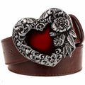 Natural Leather Heart Belt WS B05