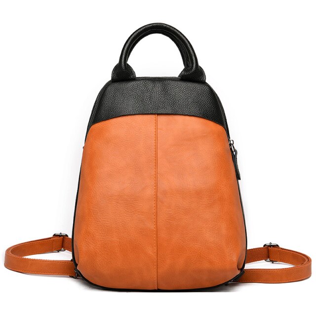Large capacity leather backpack Osly