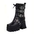 Gothic Punk Motorcycle Boots WS F22