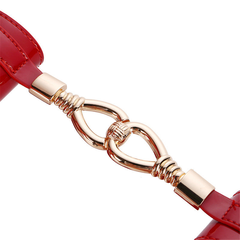 Elastic Patent Leather Belt Dava