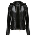 Leather Jacket with Hood WS J07