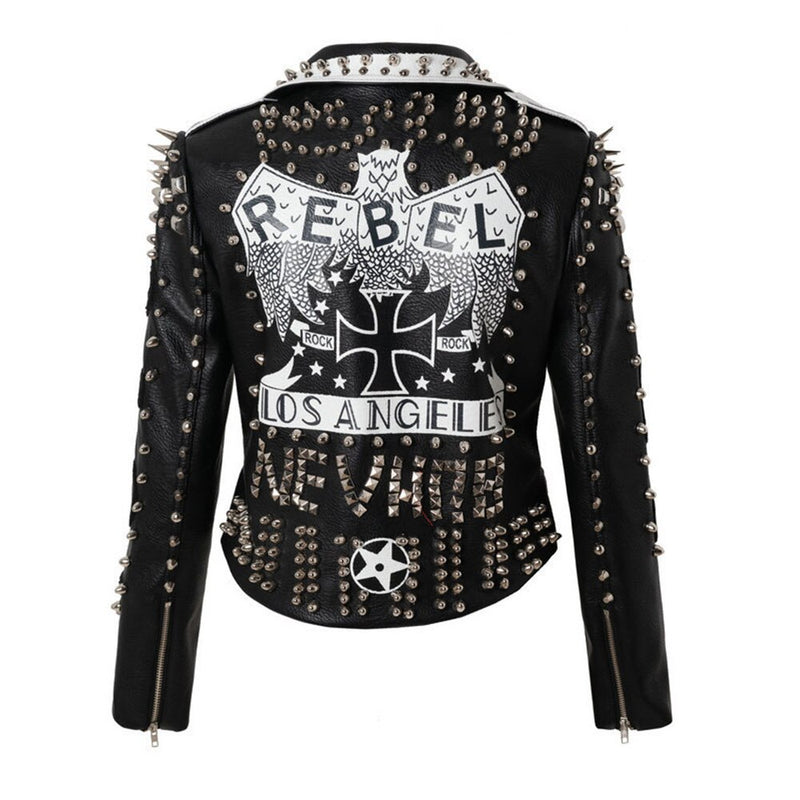 Punk-Rock Leather Jacket WS J50