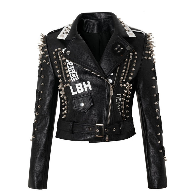 Punk-Rock Leather Jacket WS J50