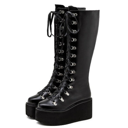 Laced Platform Boots WS F08