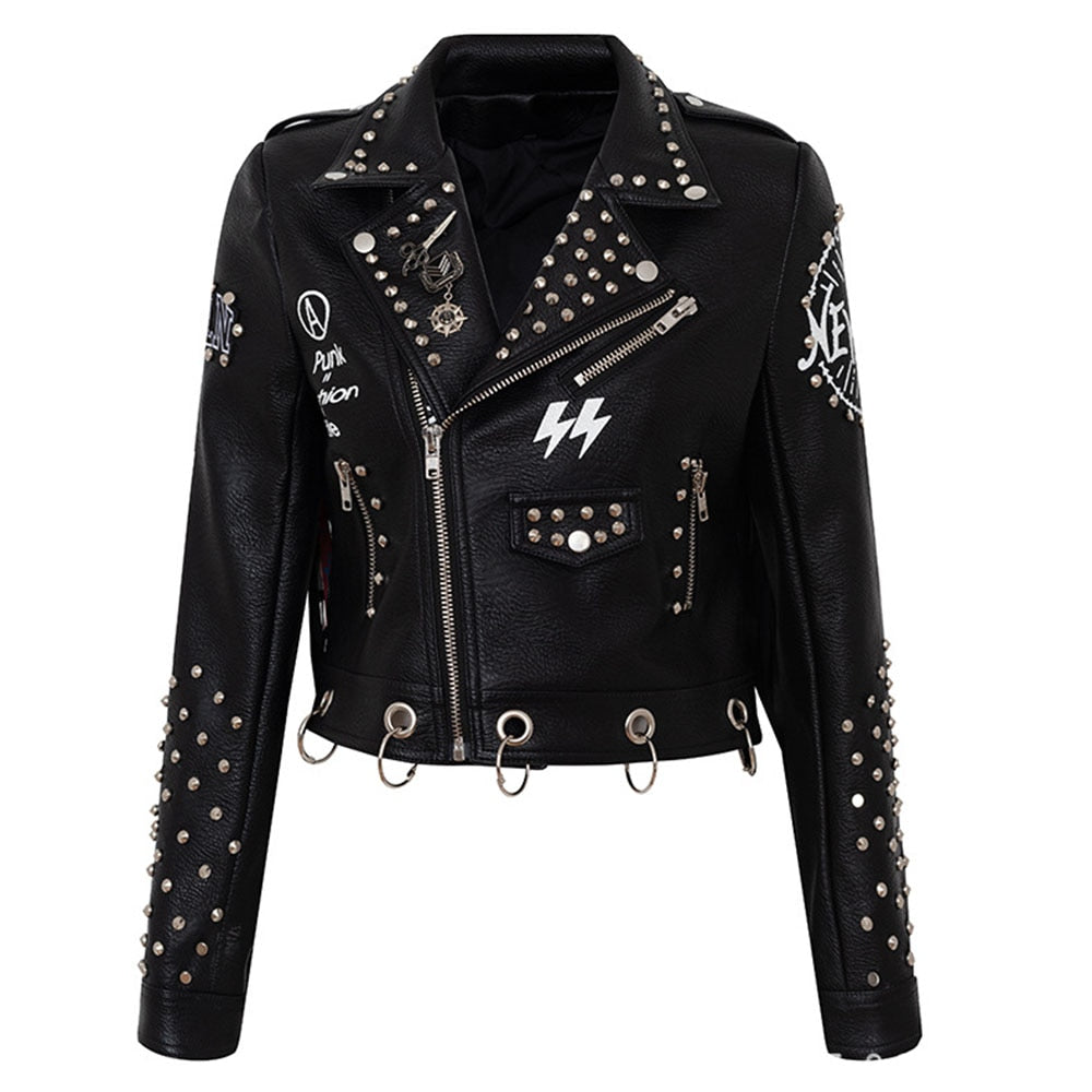 Punk-Rock Leather Jacket WS J51