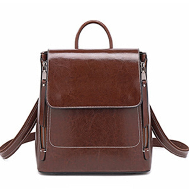 Natural Leather Backpack Rukta