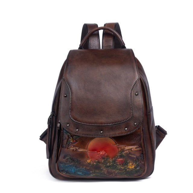 Handmade Leather Backpack Jingu