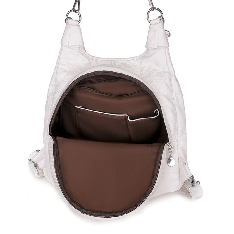 Soft Leather Backpack Rosy