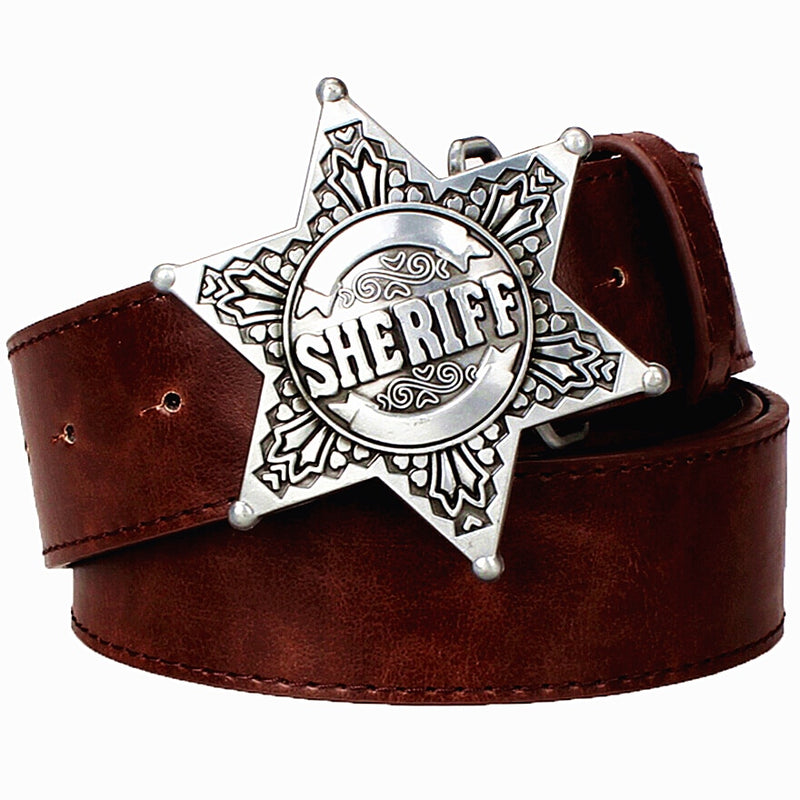Natural Leather Belt Sheriff WS B19